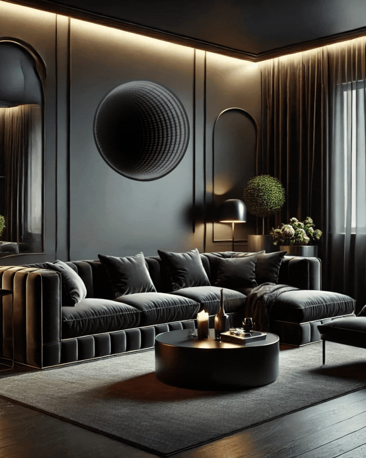 infinity round mirror